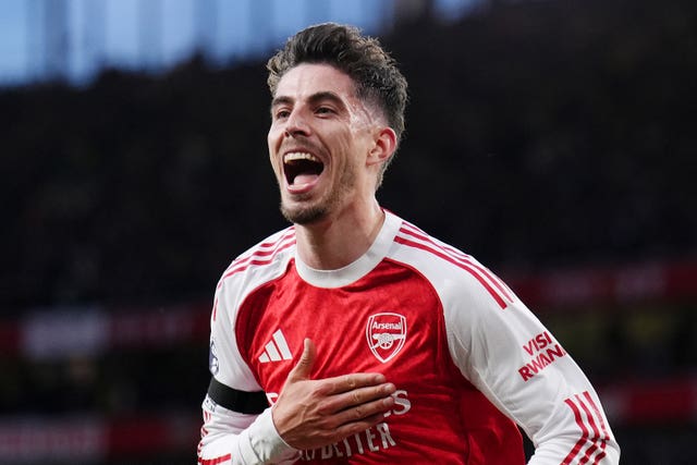 Kai Havertz celebrates
