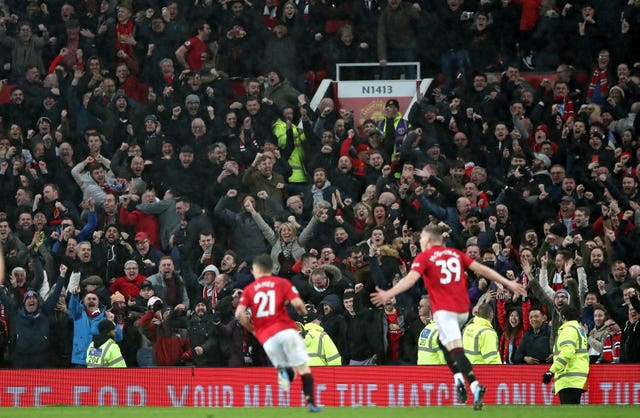 Manchester United won last season's derby at Old Trafford - the last game played there in front of supporters 