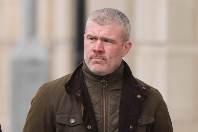 Peter Cavanagh arriving at Belfast Crown Court