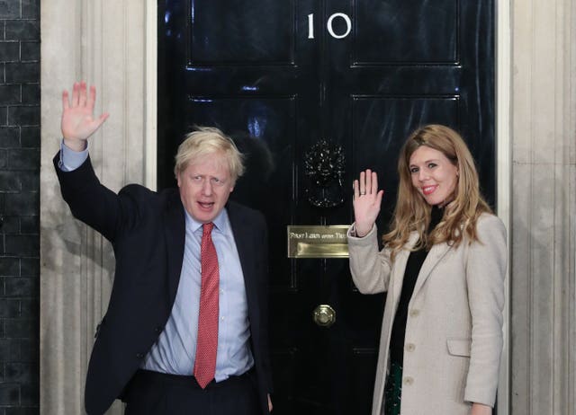 Boris Johnson and his girlfriend Carrie Symonds 