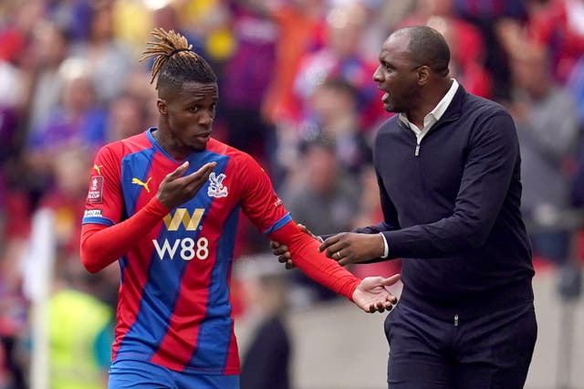 Palace talisman Wilfried Zaha sat out several matches against big sides with a hamstring injury