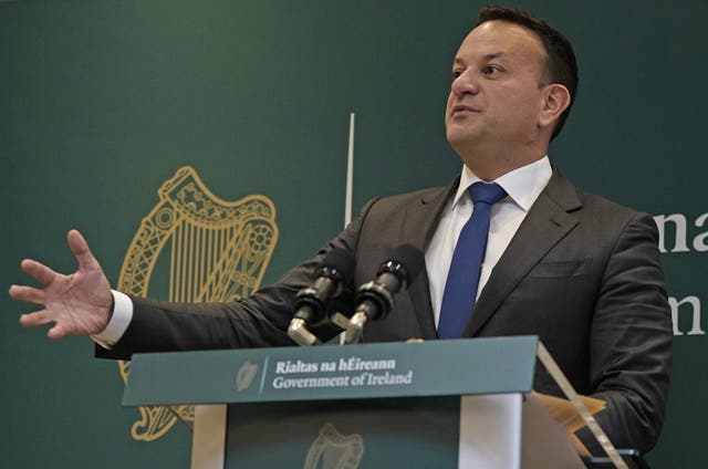 Taoiseach Leo Varadkar speaks to the media at the Government Buildings in Dublin after it was announced that the Irish Government is to initiate an inter-state case against the United Kingdom under the European Convention on Human Rights over its Northern Ireland Troubles Legacy Act
