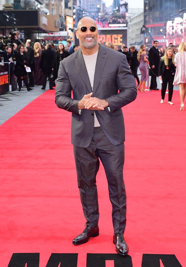 Dwayne Johnson at a premiere