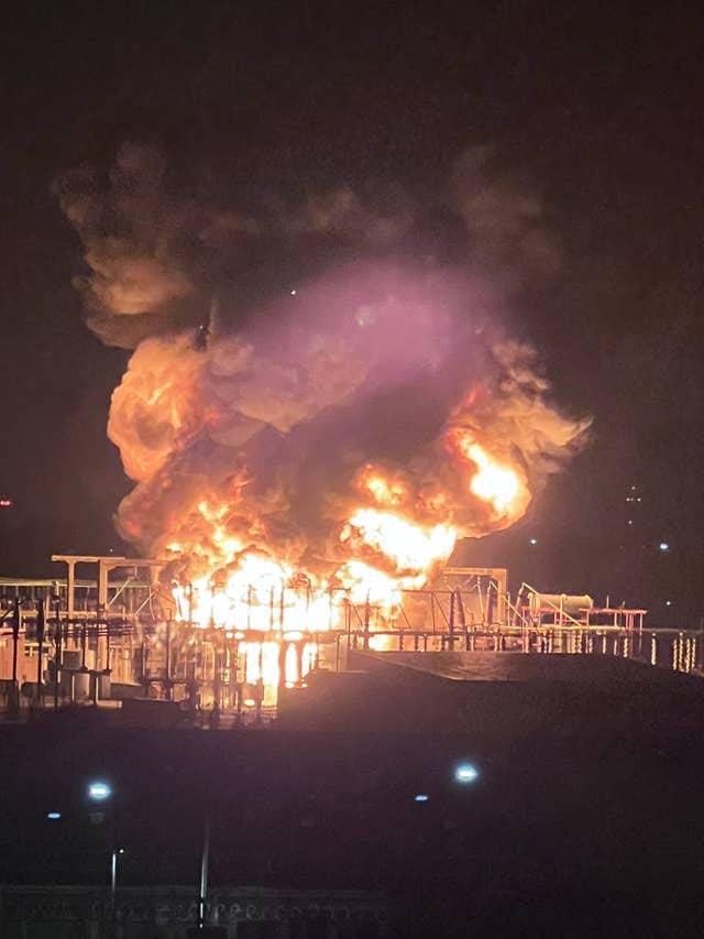 The fire at Hayes electrical substation