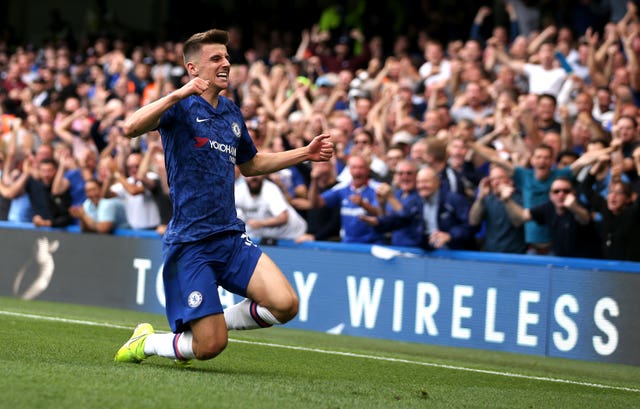 Mason Mount celebrates opening the scoring