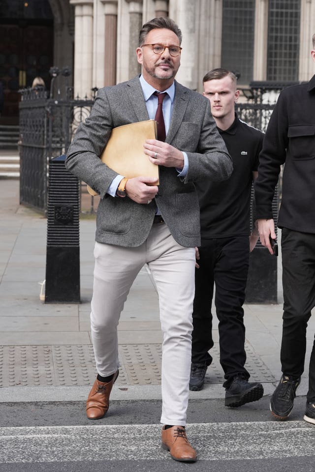 Mr Mulcaire following the hearing on Wednesday (Lucy North/PA)