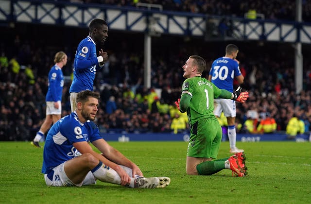 Everton suffered a humbling defeat on Tuesday night (Peter Byrne/PA)