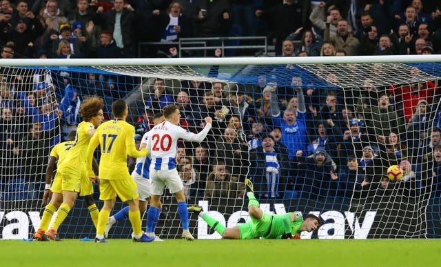 Solly March pulled a goal back for the hosts