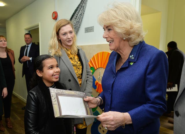 Camilla visits the remodelled play area