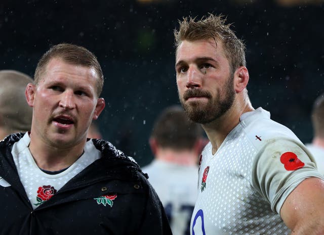 Dylan Hartley, left, replaced Robshaw as England captain in January 2016