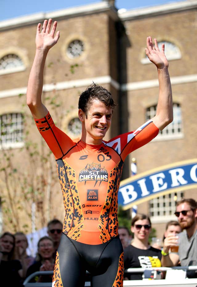 Jonny Brownlee came third in the men's race