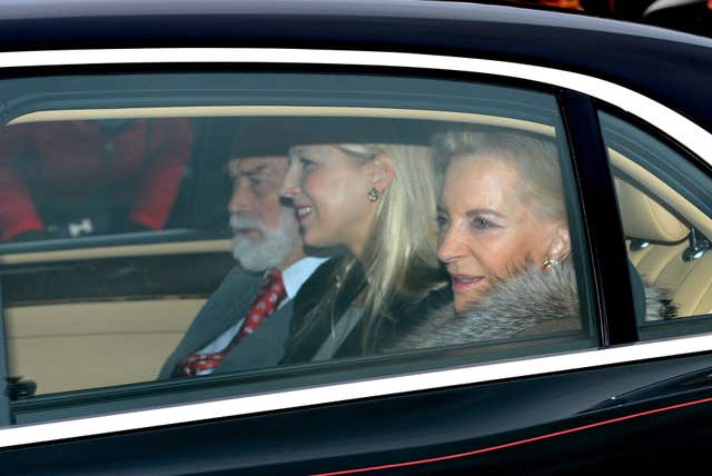 Prince and Princess Michael of Kent arrive with Lady Gabriella for the Queen’s Christmas lunch in 2016