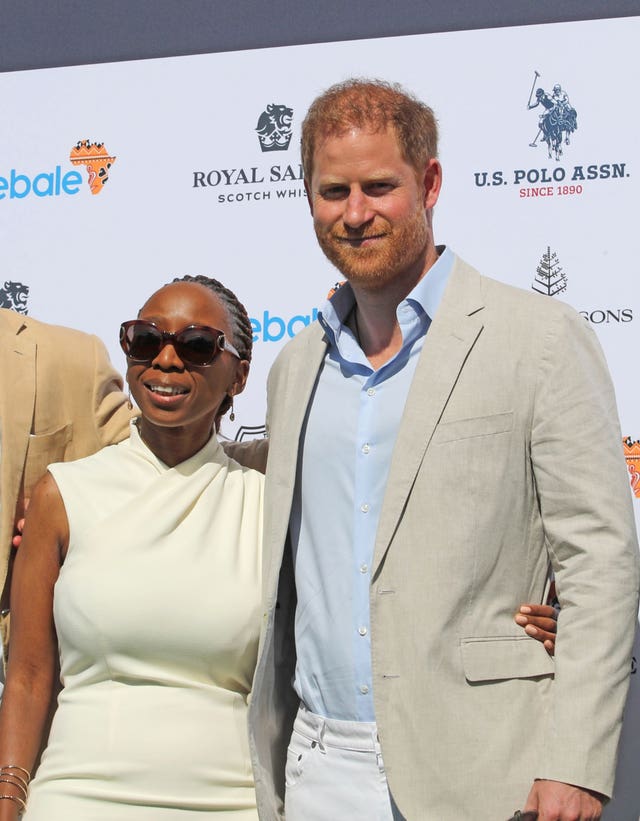 The Duke of Sussex with Sentebale chairwoman Sophie Chandauka