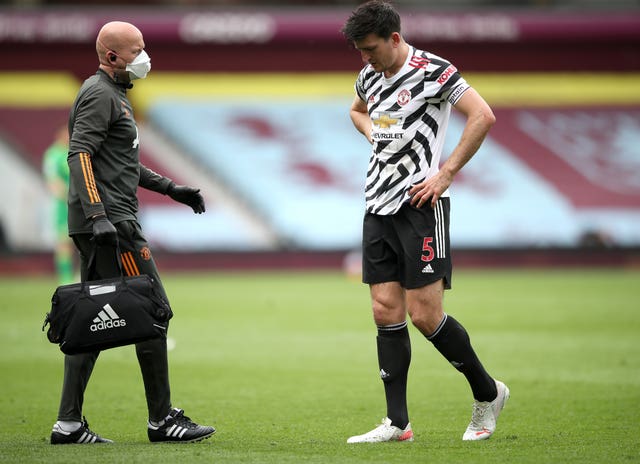 Maguire suffered ankle damage during Manchester United's win at Aston Villa.