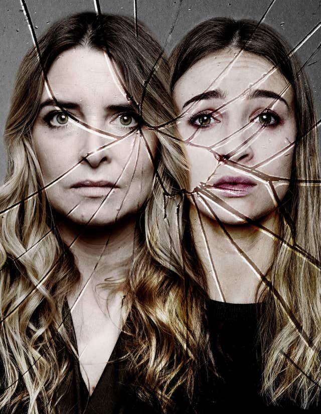 Emma Atkins (left) and Mica Proctor as Charity Dingle promoting the character's flashback episode next week.