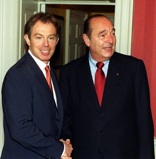 Tony Blair and Jacques Chirac