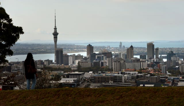 General view of Auckland, showing the Sky Tower, New Zealand’s tallest building, seen from Mount Eden (Anthony Devlin/PA)