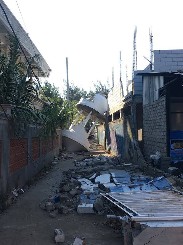 Tourist James Kelsall said Gili Trawangan had been devastated by the quake (James Kelsall/PA)