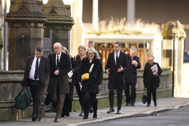 Jacqui Smith and Energy Secretary Ed Miliband attending the funeral service of Lord John Prescott at Hull Minster, Kingston upon Hull, Yorkshire