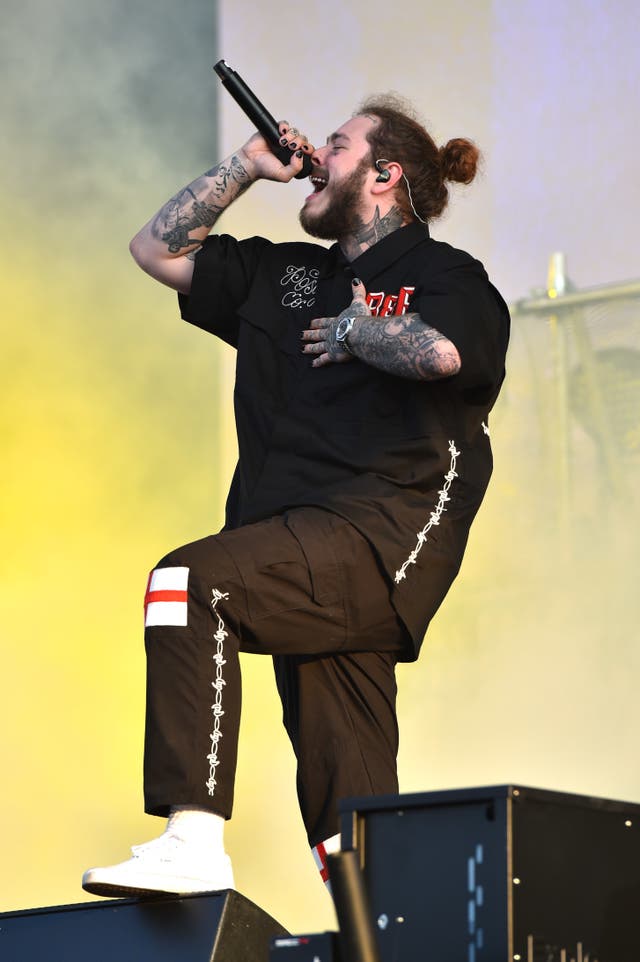 Post Malone performing at Wireless Festival