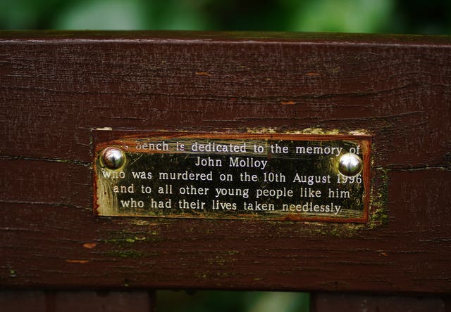 A bench at the Wave Trauma Centre in Belfast