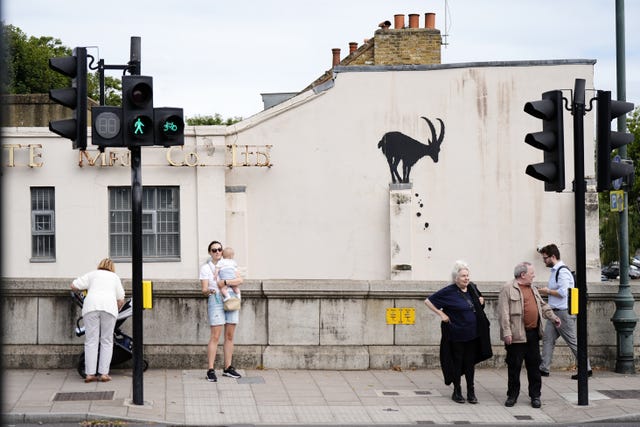 Banksy's goat artwork in London