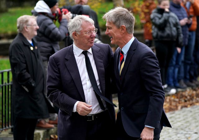 Sir Alex Ferguson and Richard Gough