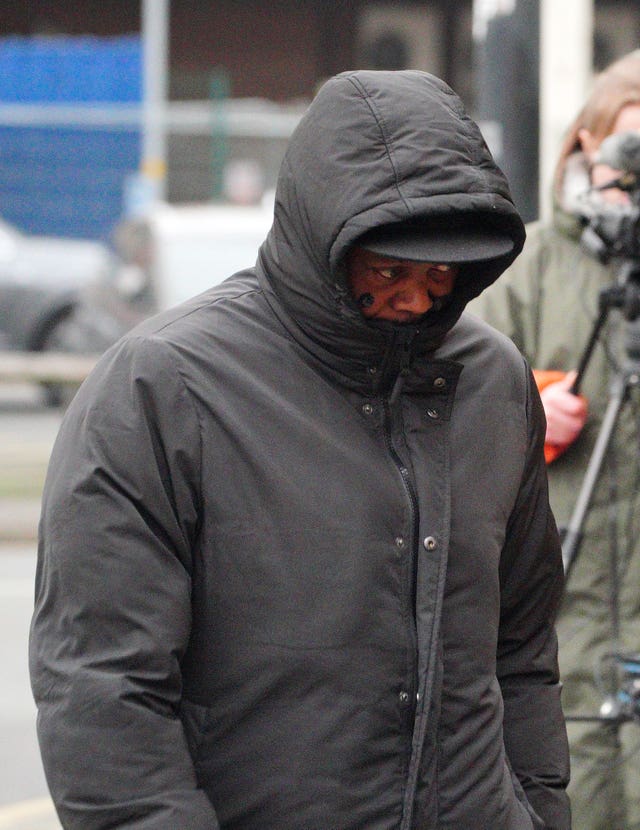 Norman Macksoni arrives at Swindon Magistrates’ Court 