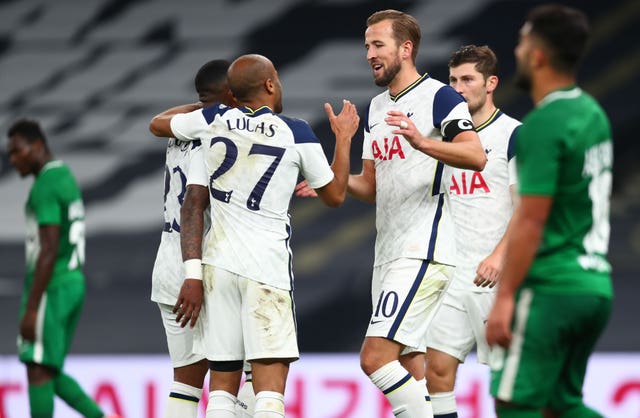 Harry Kane's hat-trick helped Spurs secure a place in the group phase