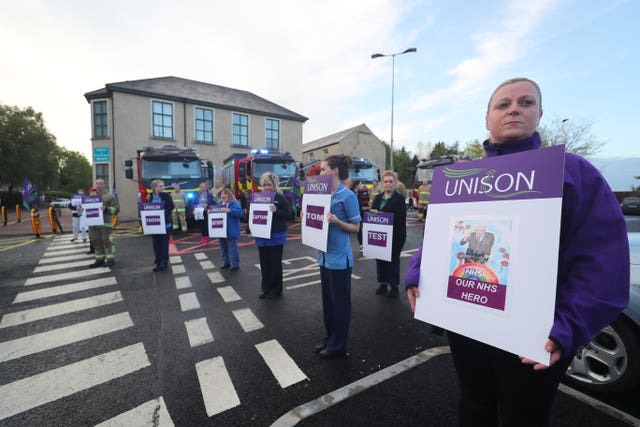 NHS workers in Newry