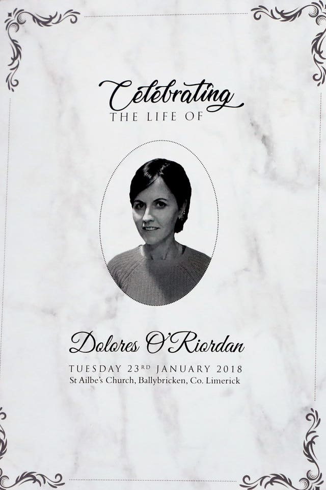 Dolores OâRiordan order of service