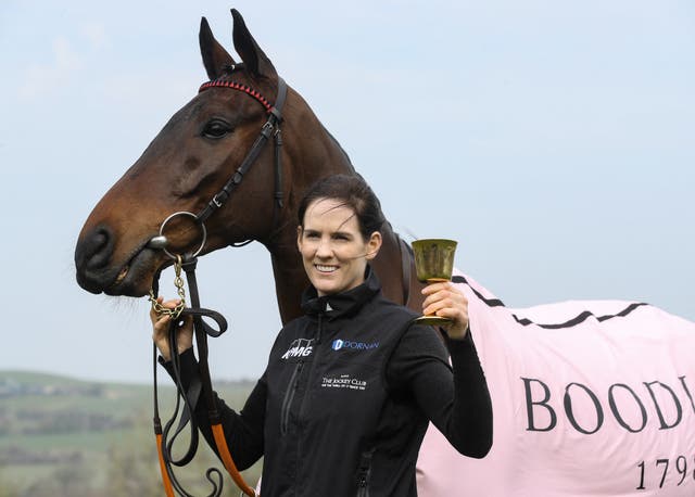 Rachael Blackmore with Gold Cup winner A Plus Tard
