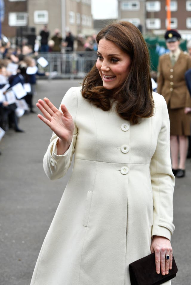 Kate is pregnant with her third child (Arthur Edwards/The Sun/PA)