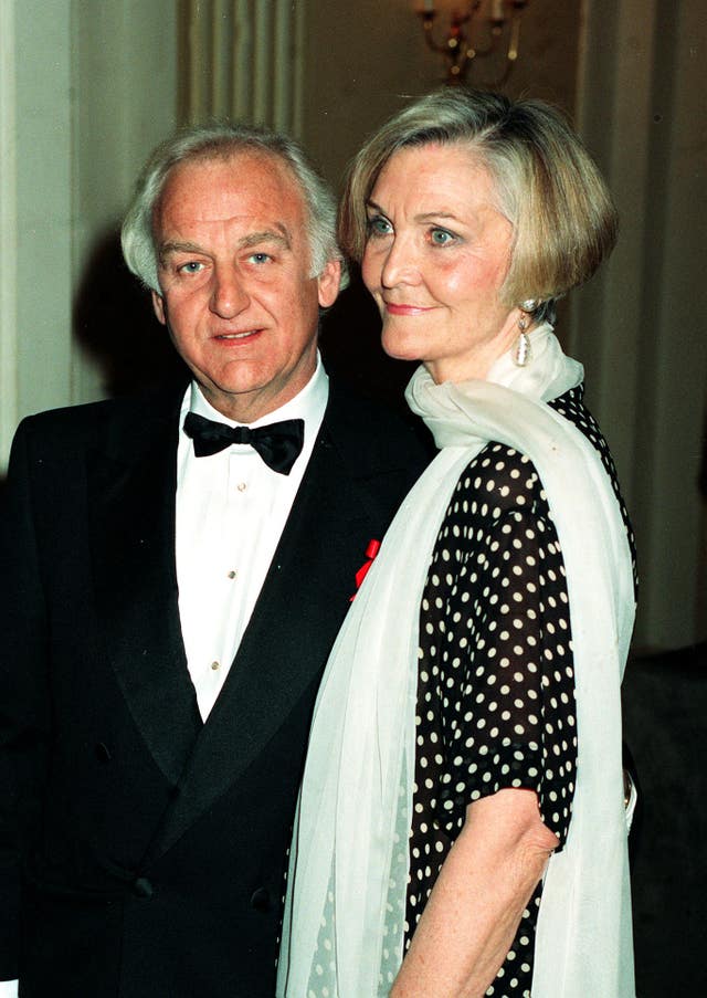 Actor John Thaw and his wife