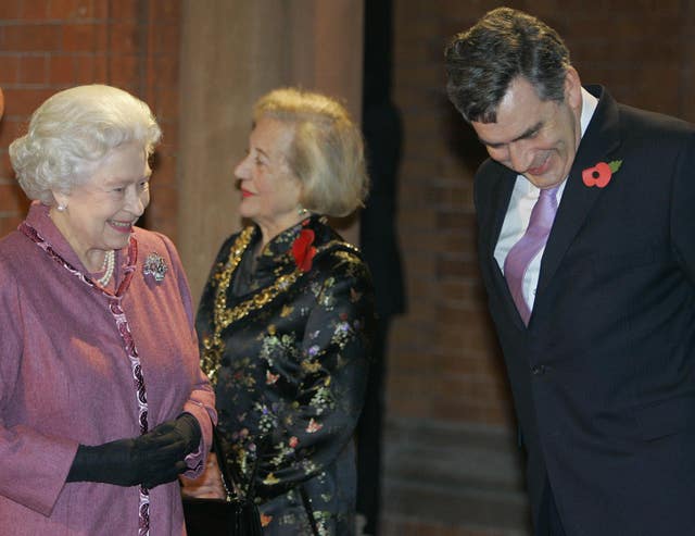 The Queen and Gordon Brown