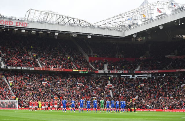 A minutes applause for NHS staff and key workers took place at the ground (Anthony Devlin/PA).