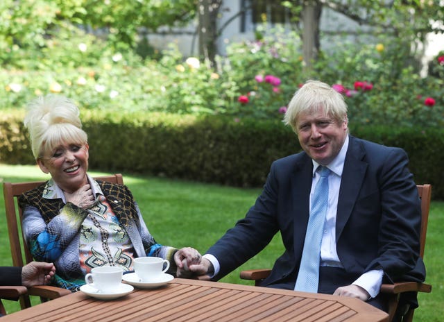 Barbara Windsor and Boris Johnson