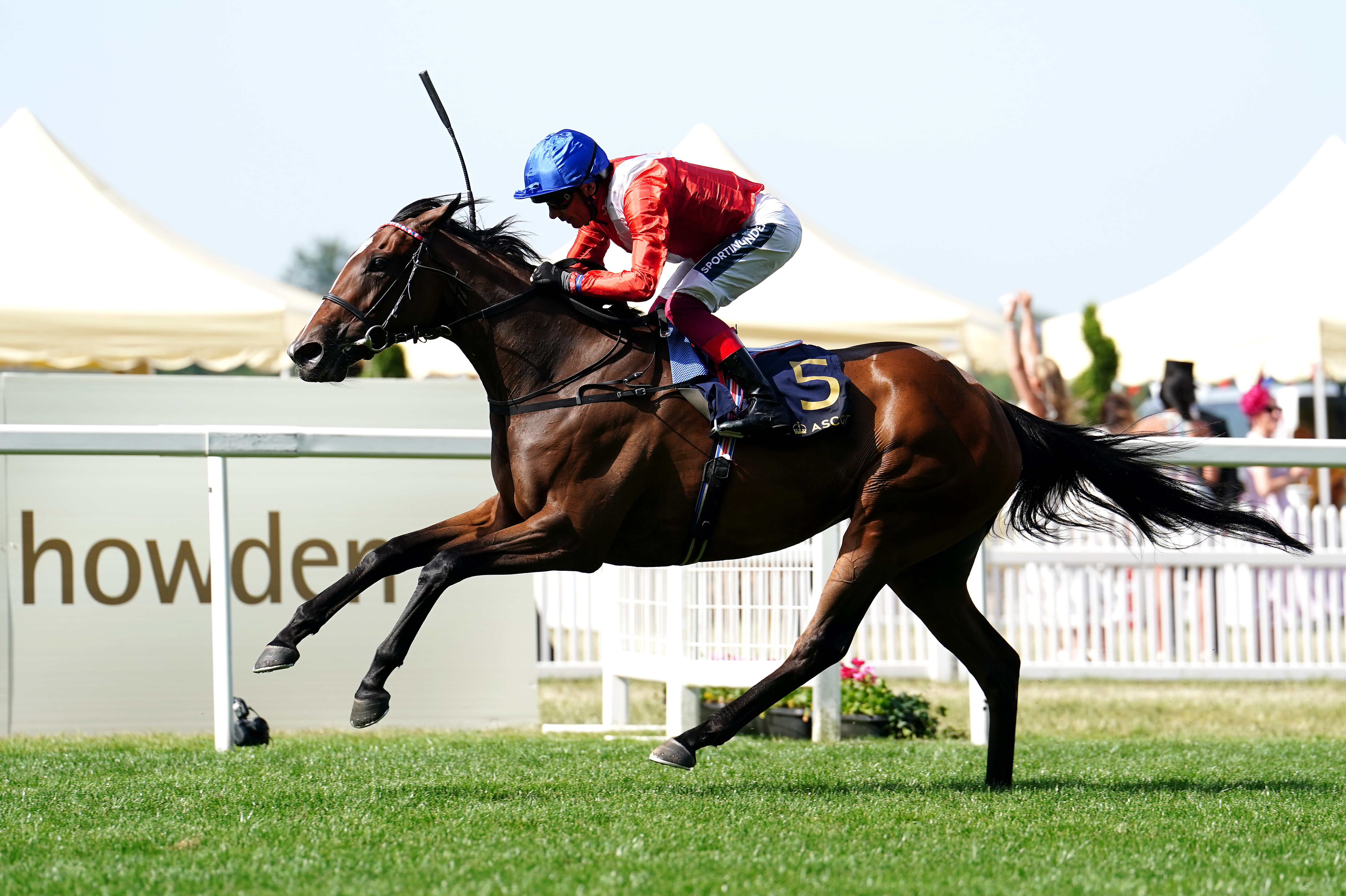Inspiral ridden by Frankie Dettori on their way to winning the Coronation Stakes at Royal Ascot