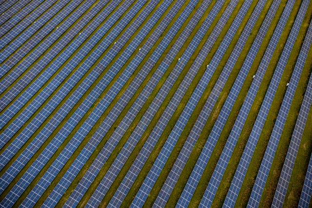 A solar farm in Devon