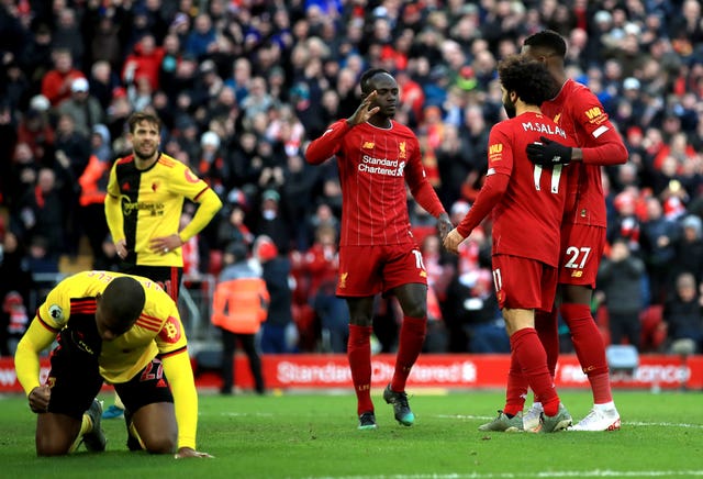 Mohamed Salah scored both of Liverpool's goals at Anfield