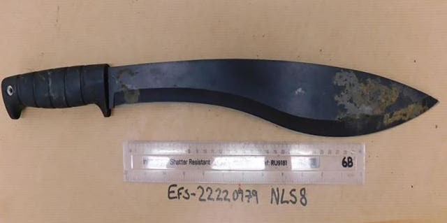 One of two weapons recovered as part of the investigation by Northumbria Police into the death of Gordon Gault