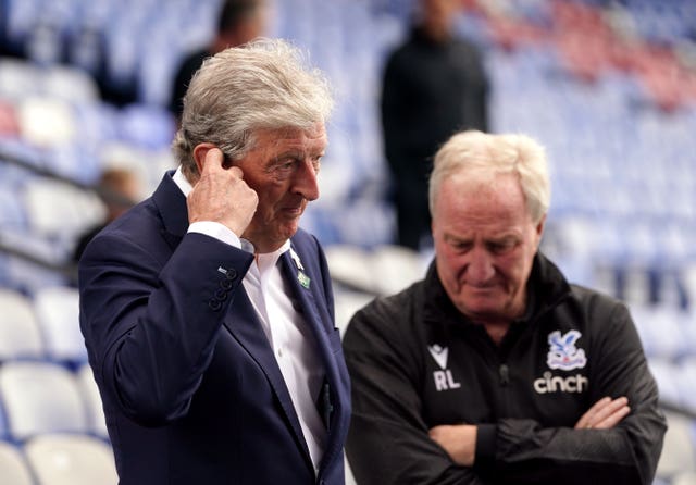 Crystal Palace manager Roy Hodgson (left) and his assistant Ray Lewington