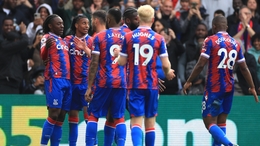 Eberechi Eze (left) celebrates with team-mates having scored twice against Bournemouth (Bradley Collyer/PA)