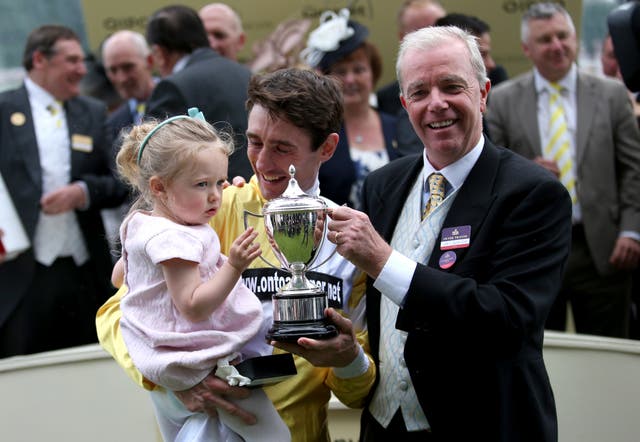 Karl Burke (right) celebrates Quiet Reflection's Commonwealth Cup win 10 years ago