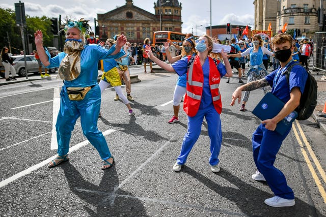 NHS worker protest