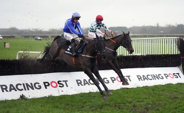 Ile Atlantique (left) winning over fences at Naas 