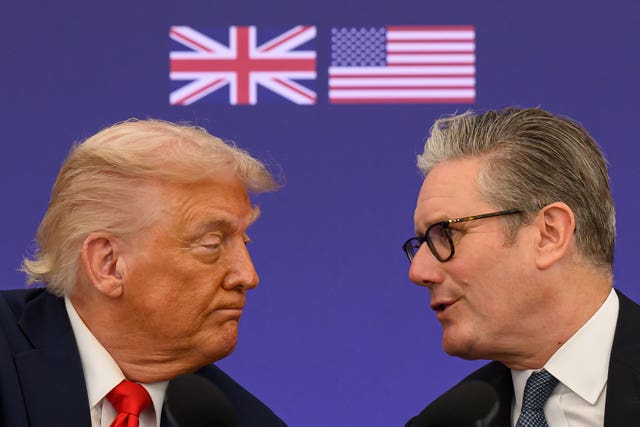US President Donald Trump and Prime Minister Sir Keir Starmer