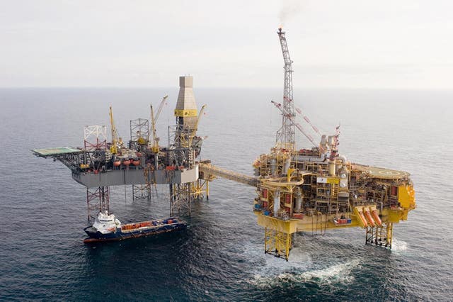 Exclusion zone around gas leak rig
