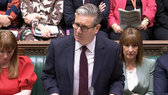 Sir Keir Starmer speaking during Prime Minister’s Questions in the House of Commons