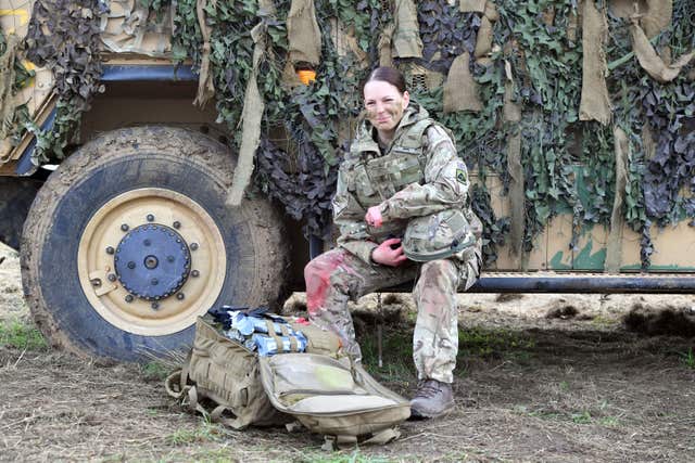 Royal Army Medical Cops medic Corporal Vicky Helsby